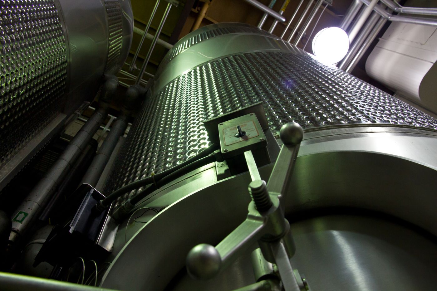 Industrial plant interior with coated steelwork and equipment