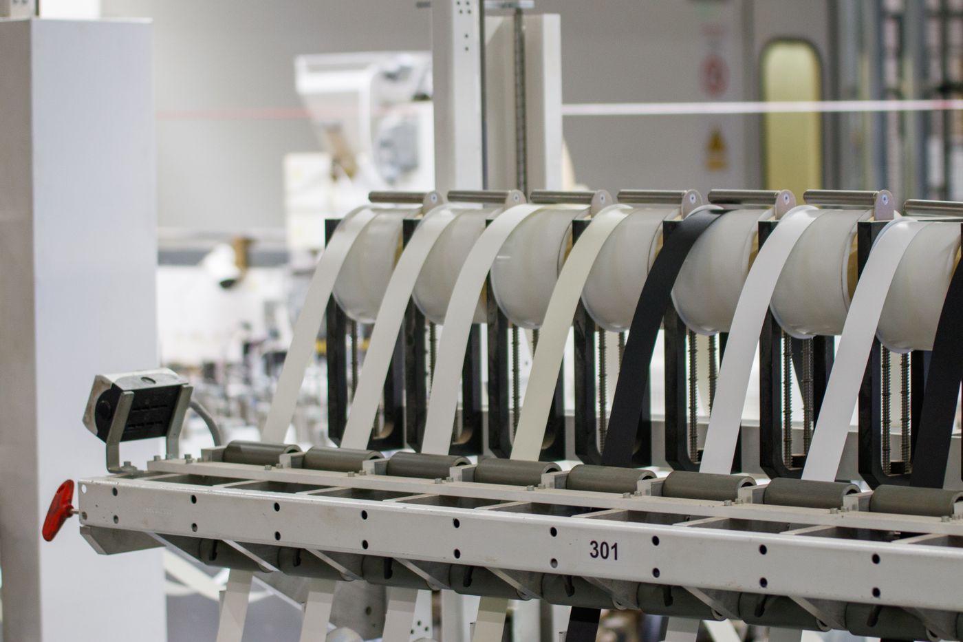Production line machinery with protective coated finishes